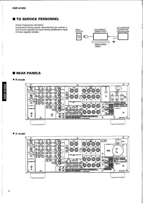 Сервисная инструкция Yamaha DSP-A1092