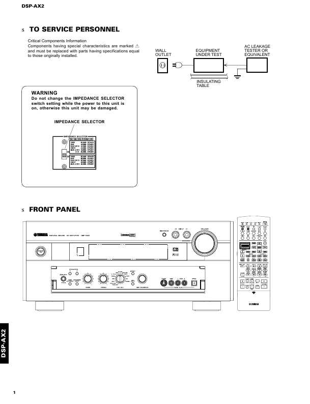 Сервисная инструкция Yamaha DSP-AX2