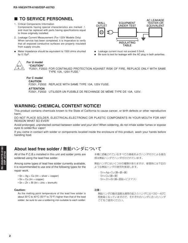 Сервисная инструкция Yamaha DSP-AX763