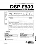 Сервисная инструкция Yamaha DSP-E800