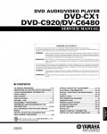 Сервисная инструкция Yamaha DVD-C920, DVD-CX1, DV-C6480