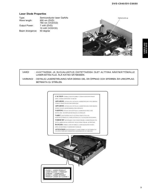 Сервисная инструкция Yamaha DVD-C940, DV-C6680