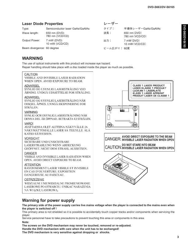 Сервисная инструкция Yamaha DVD-S663, DV-S6165