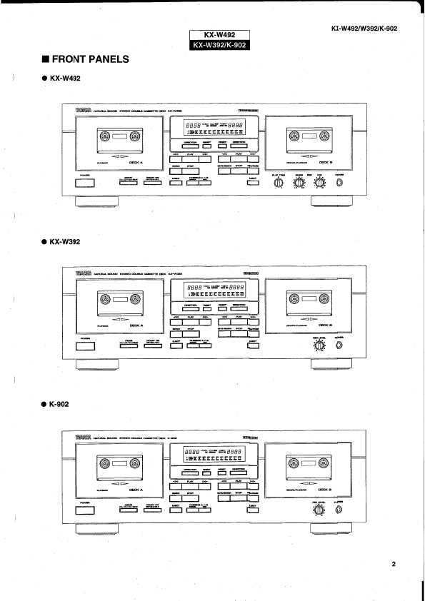 Сервисная инструкция Yamaha K-902, KX-W392, KX-W492