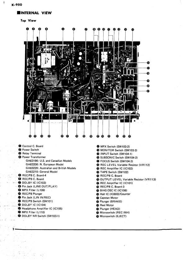 Сервисная инструкция Yamaha K-950