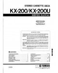Сервисная инструкция Yamaha KX-200, 200U