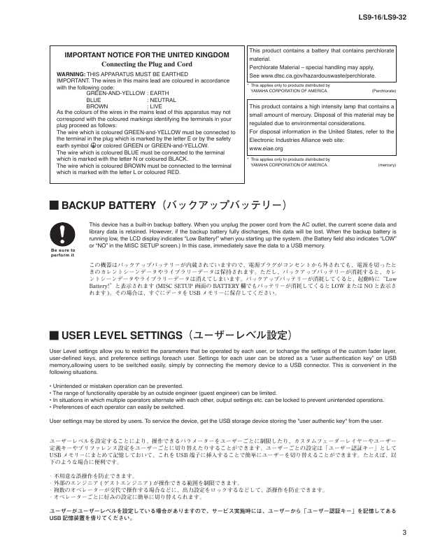 Сервисная инструкция Yamaha LS9-16, LS9-32