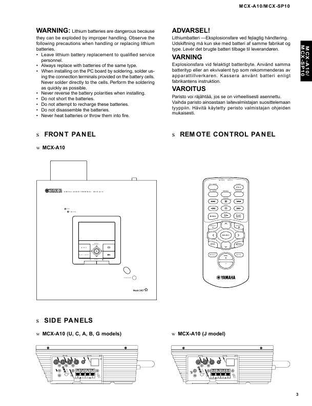 Сервисная инструкция Yamaha MCX-A10, MCX-SP10