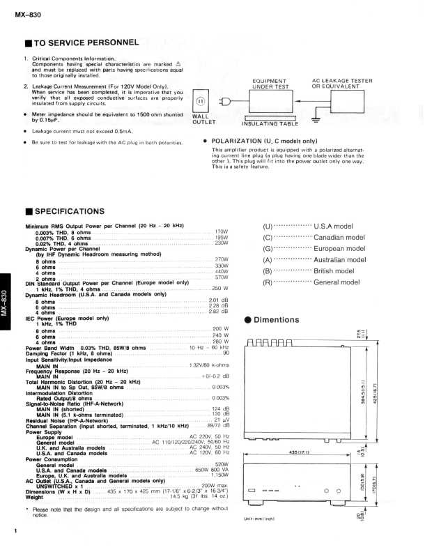 Сервисная инструкция Yamaha MX-830