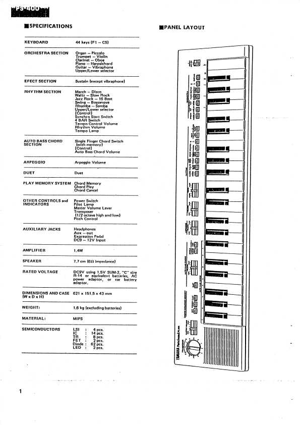 Сервисная инструкция Yamaha PS-400