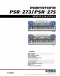 Сервисная инструкция Yamaha PSR-273, PSR-275