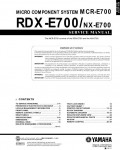 Сервисная инструкция Yamaha RDX-E700, NX-E700, MCR-E700