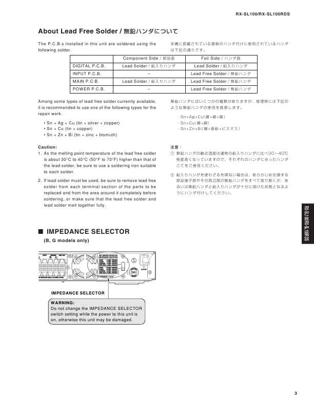 Сервисная инструкция Yamaha RX-SL100RDS