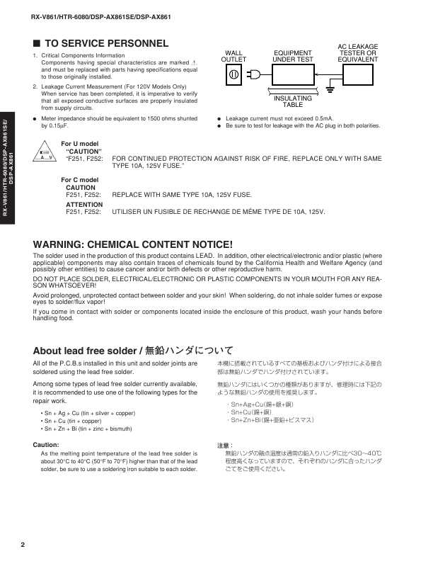 Сервисная инструкция Yamaha RX-V861