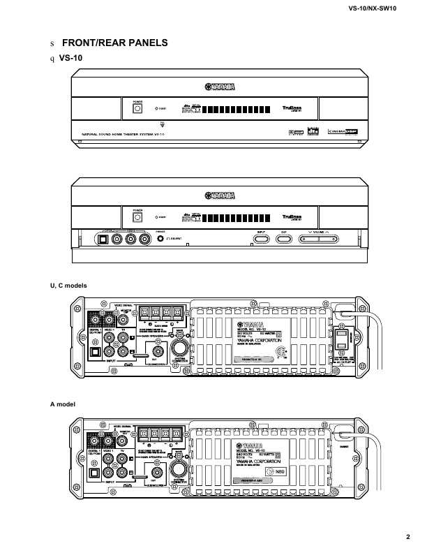 Сервисная инструкция Yamaha VS-10, NX-SW10