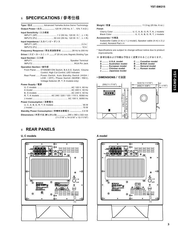 Сервисная инструкция Yamaha YST-SW215