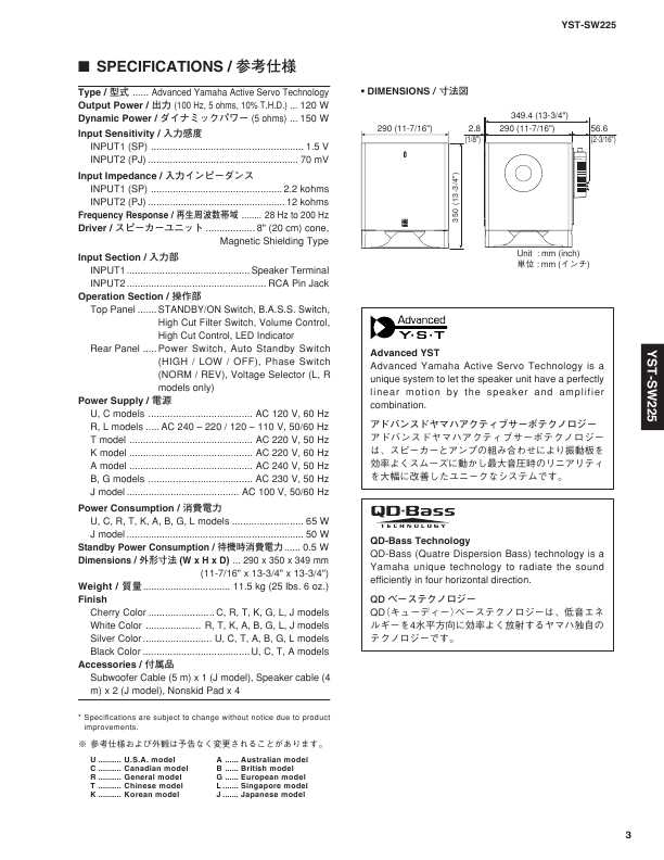 Сервисная инструкция Yamaha YST-SW225