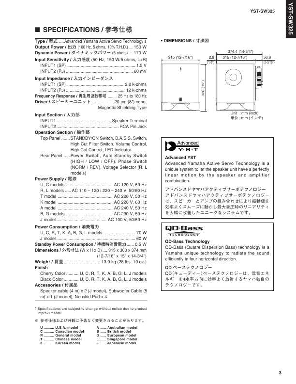 Сервисная инструкция Yamaha YST-SW325