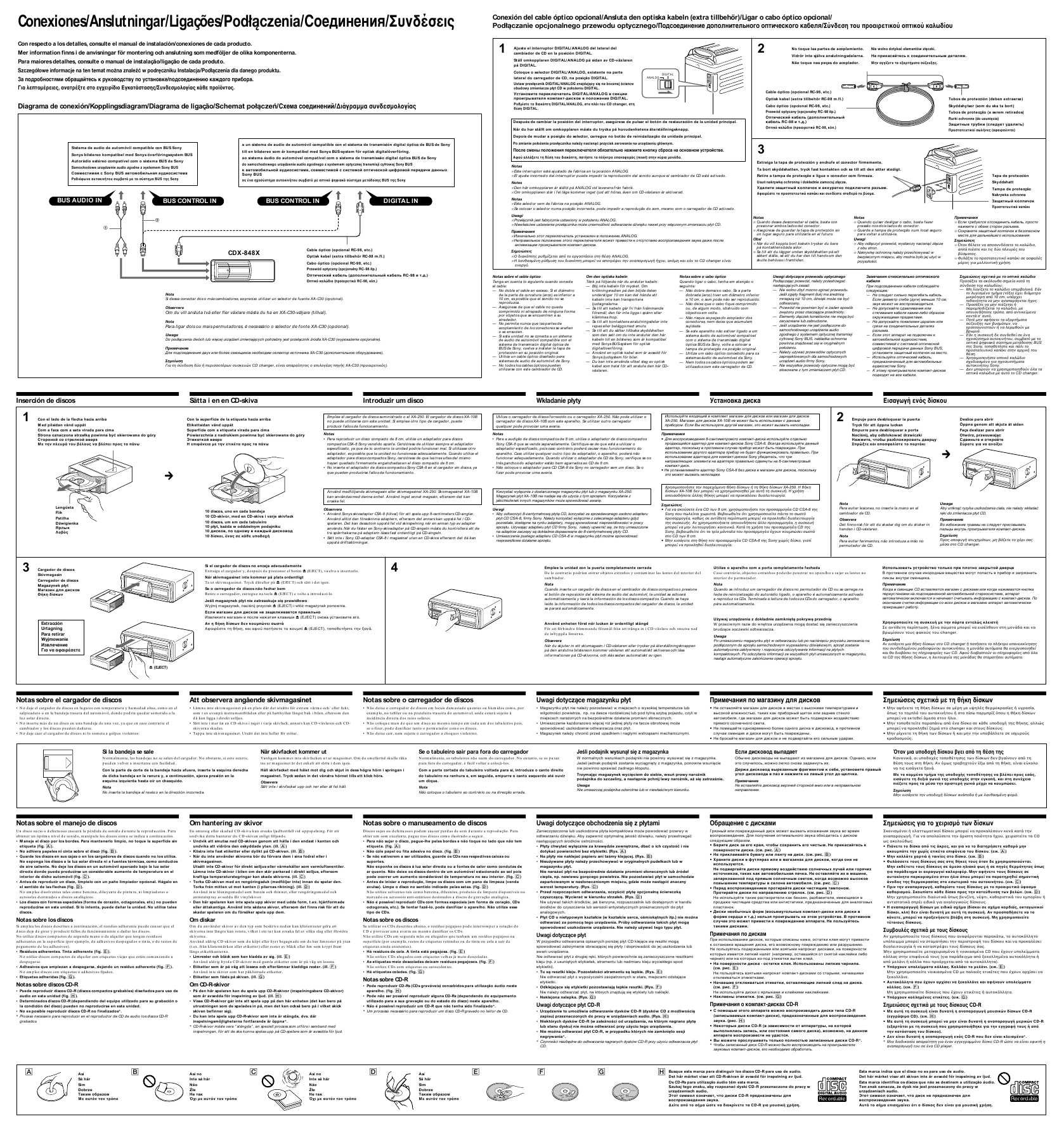 Инструкция Sony CDX-848X