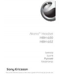 Инструкция Sony Ericsson HBH-602