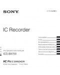 Инструкция Sony ICD-BX700