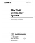 Инструкция Sony MHC-RG550