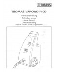 Инструкция Thomas VAPORO PICO