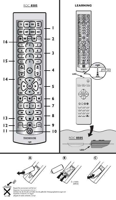 Инструкция Thomson ROC-8505