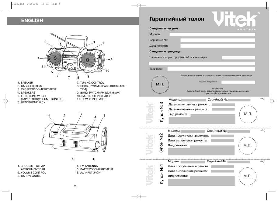 Инструкция Vitek VT-3225