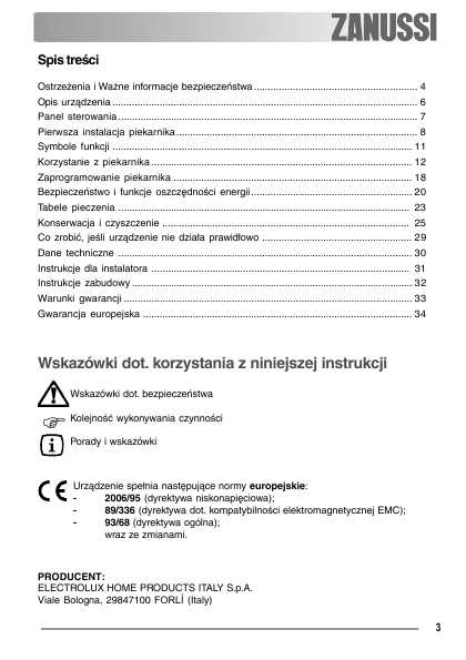 Инструкция Zanussi ZOB-492